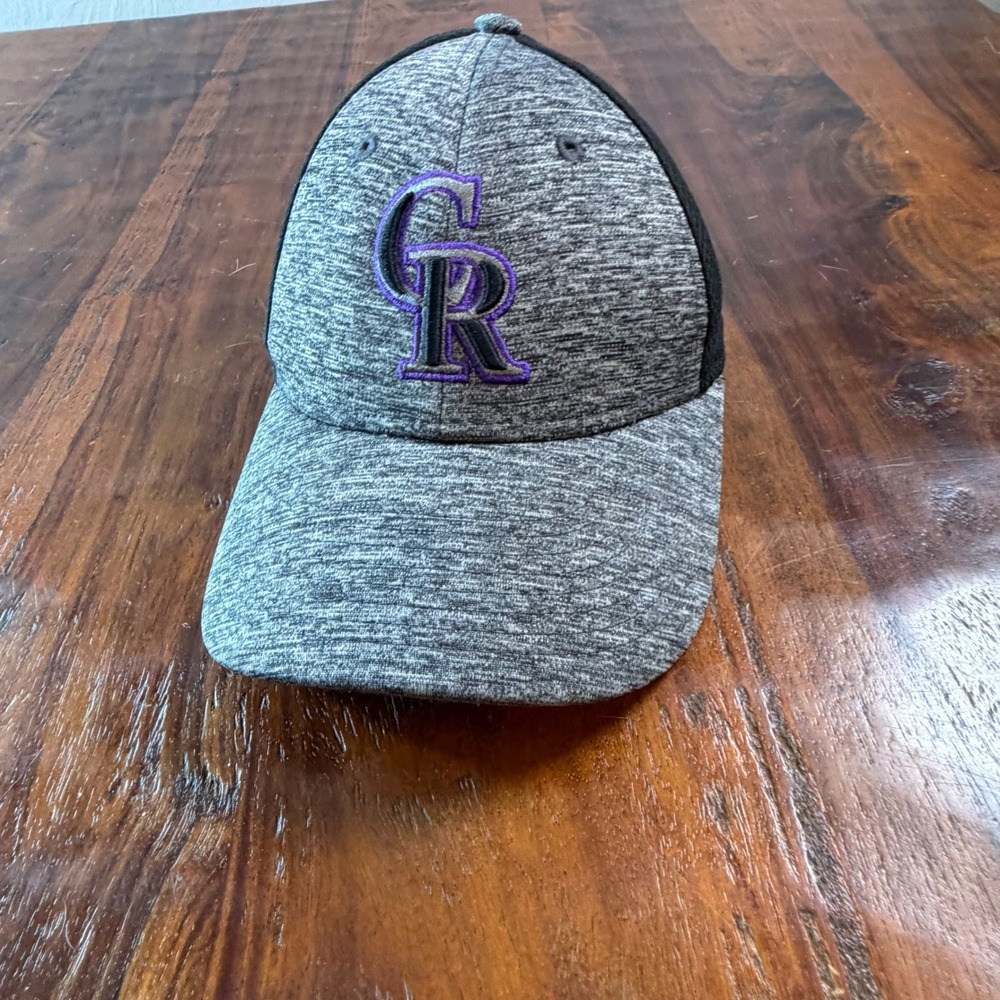 New Era 9FORTY Colorado Rockies Youth Hat Gray Black Adjustable MLB Baseball Cap
